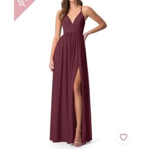 Azazie Aaida Cabernet Bridesmaid Dress A10